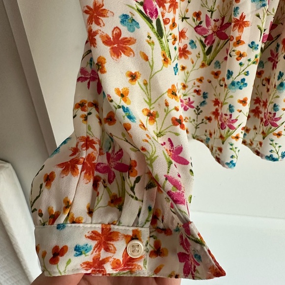 Gap Floral Long Sleeve Blouse Size Small - Picture 3 of 6